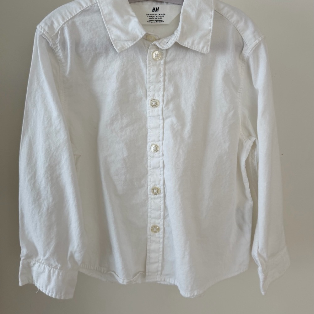 H&M Kids Classic White Button-Down Shirt